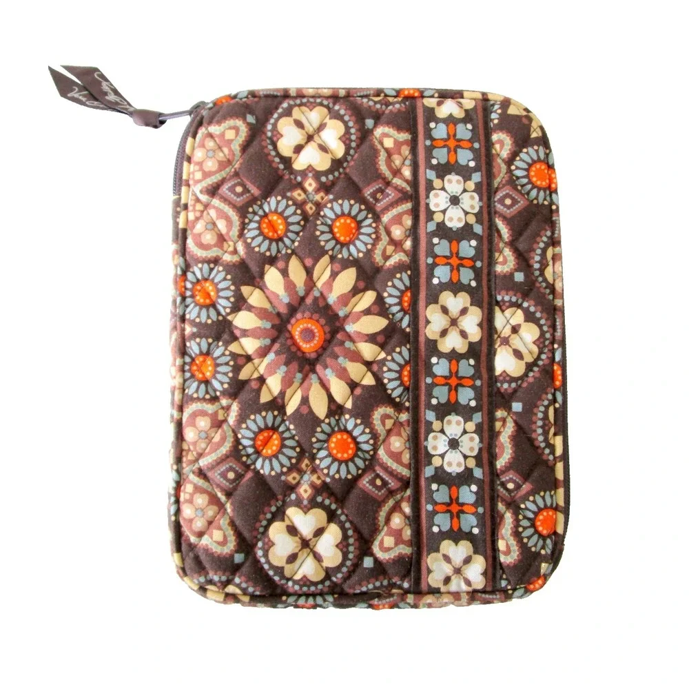 Vera Bradley Tablet Sleeve Padded Canyon Brown Blue Interior E-Reader